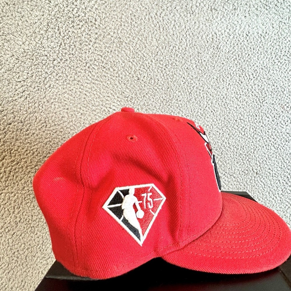 Chicago Bulls New Era 59Fifty Red 75th NBA Anniversary Snapback Hat Cap